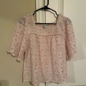 Gap Squareneck Eyelet Blouse